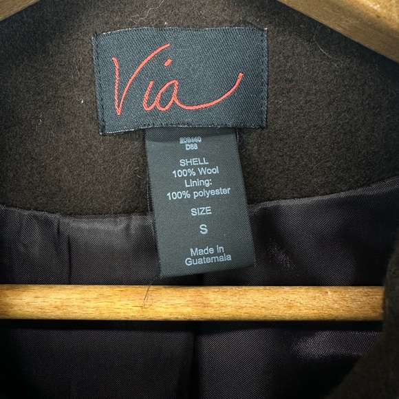 Women’s SMALL Via Vintage Wool Coat - Picture 4 of 4